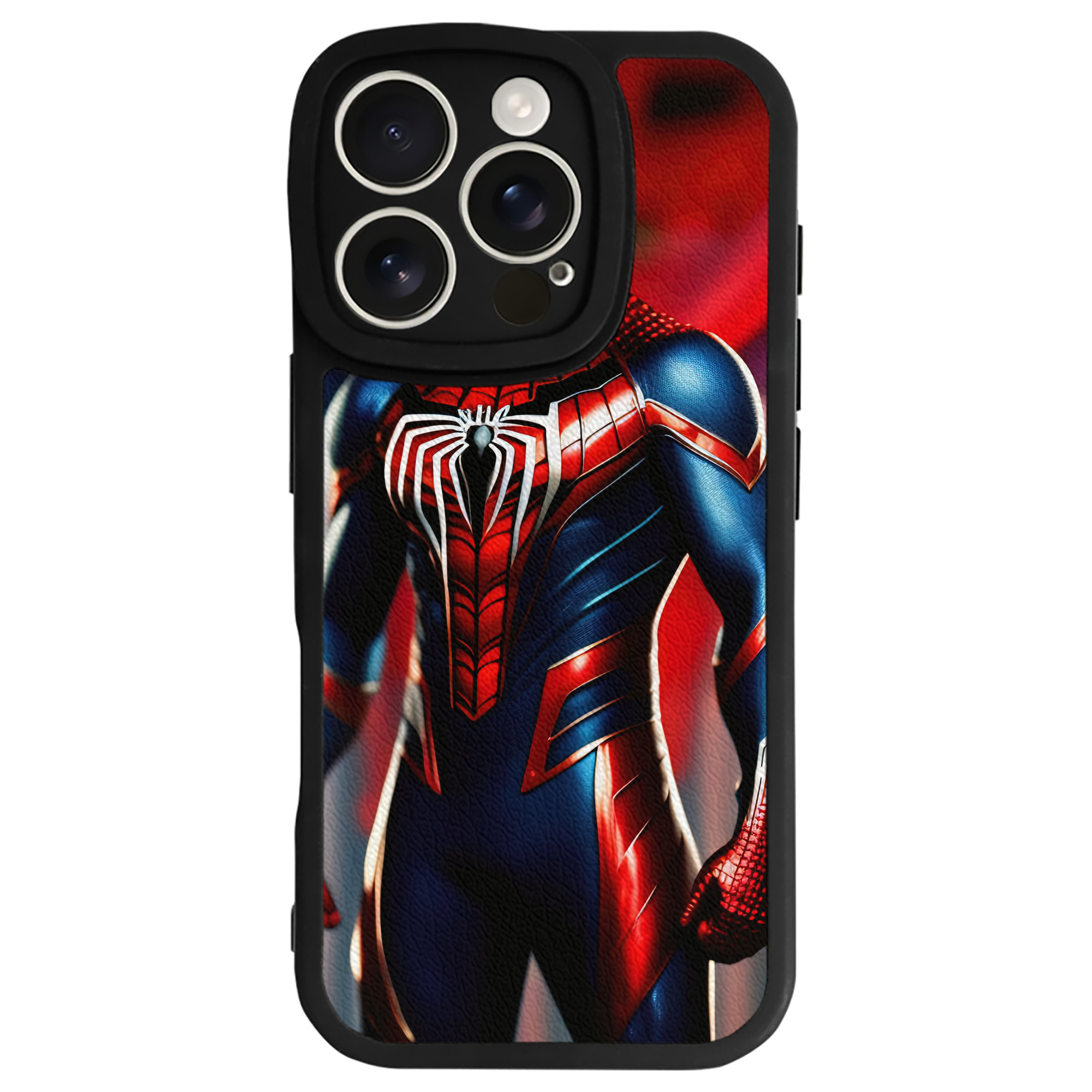 （画像用） Spider Man スパイダーマン 【iPhone 16シリーズ対応】シリコンスマホケース（レザー調） 材質：シリコン